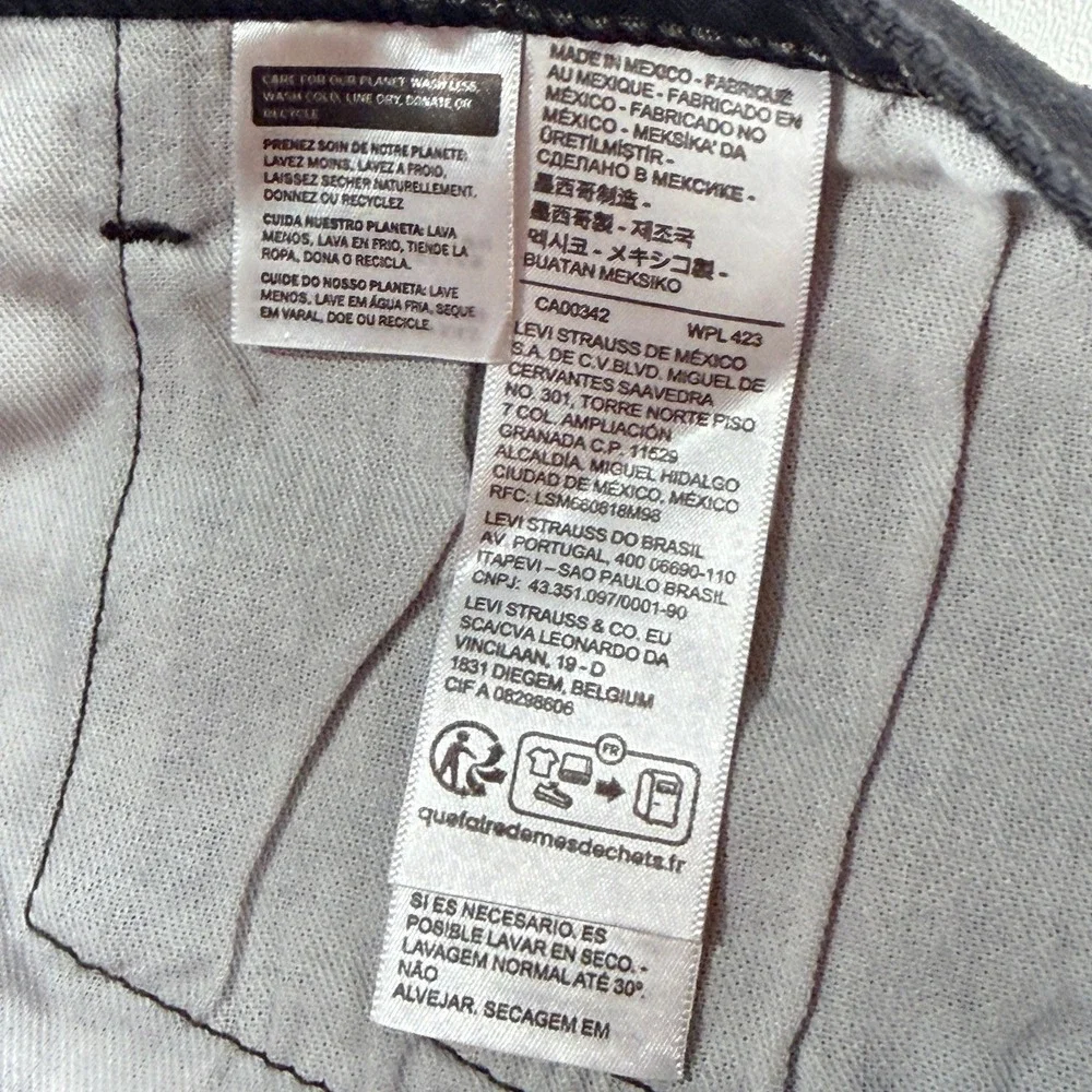 Levi's‎ 501 Original Jeans Mens 38x32 Black Button Fly Straight Leg NWT